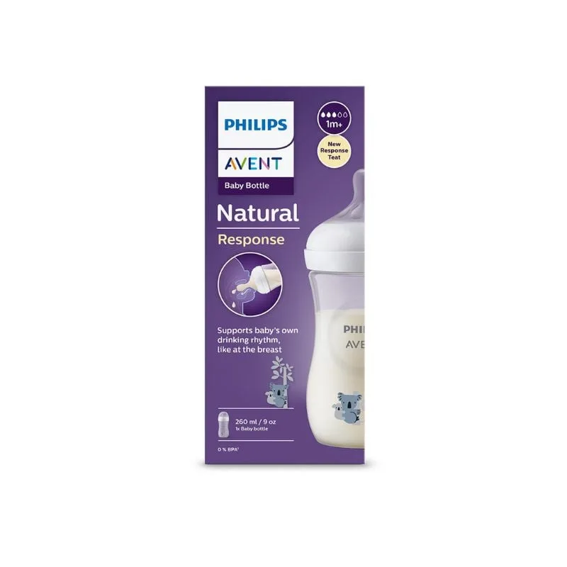 Biberon Natural Response, 1 luna +, 260 ml, Koala, Philips Avent — preț și oferte