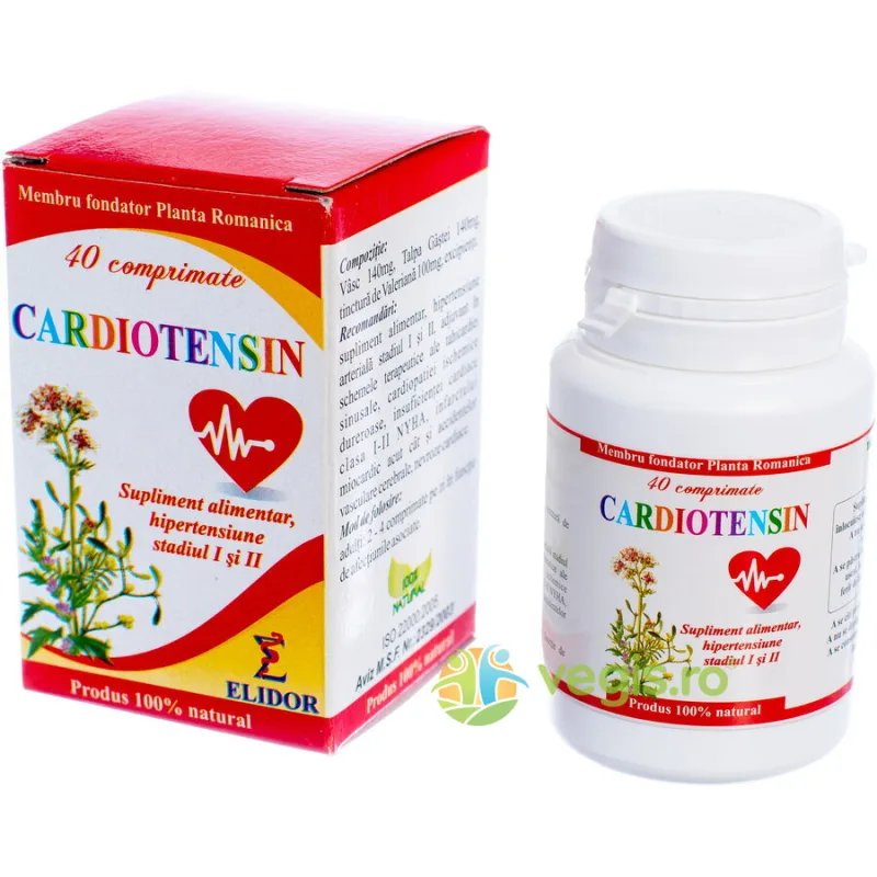 Cardiotensin (Adjuvant in Hipertensiune) 40cpr ELIDOR — preț și oferte