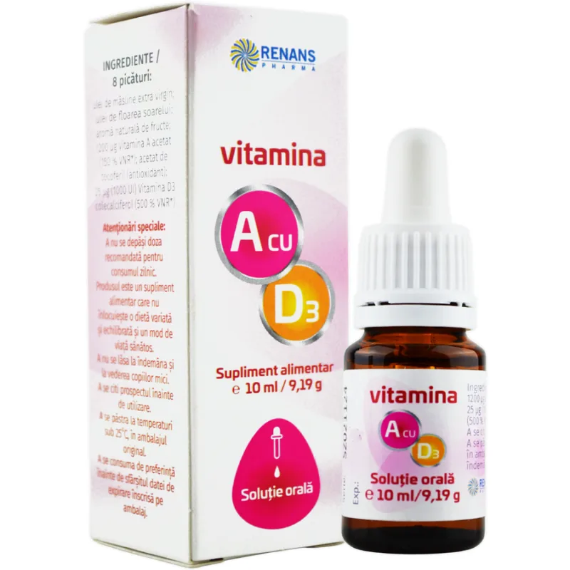 Vitamina A cu D3 10ml RENANS PHARMA — preț și oferte