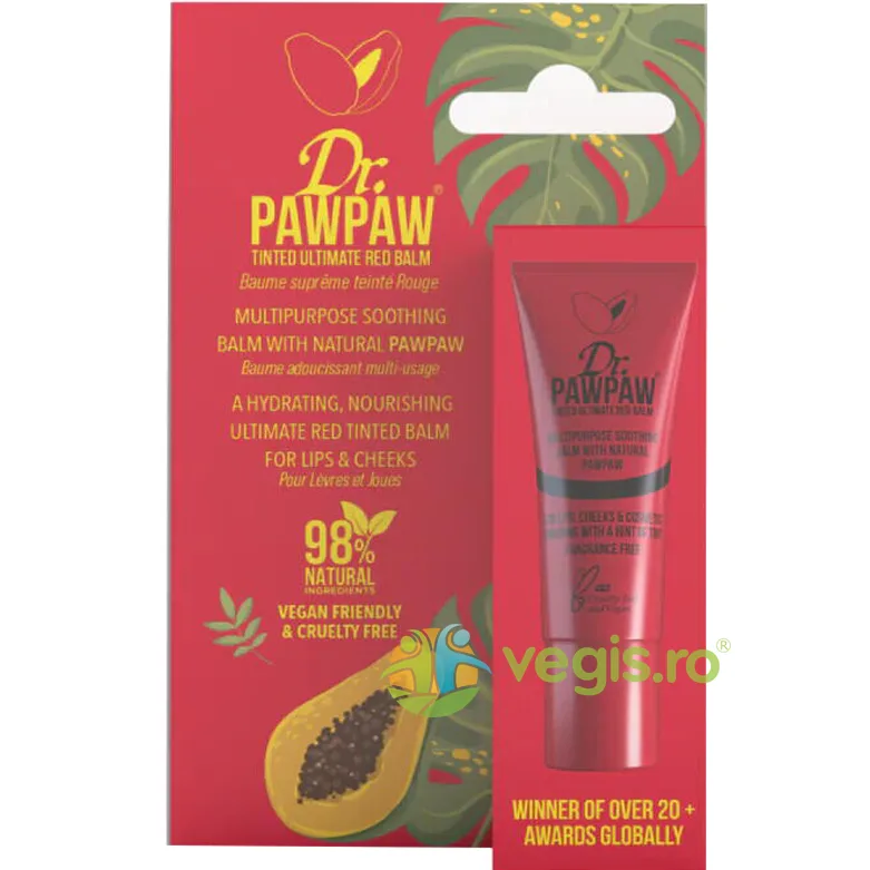 Balsam Multifunctional Nuanta Hot Red 10ml DR PAWPAW — preț și oferte