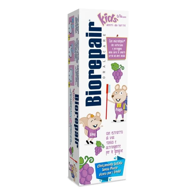 Pasta de dinti pentru copii cu extract de strugure Biorepair Kids 0-6 ani, Coswell | 50 ml — preț și oferte