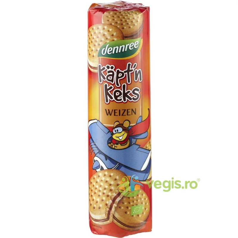 Biscuiti din Grau Umpluti cu Crema de Cacao Ecologici/Bio 330g Dennree — preț și oferte