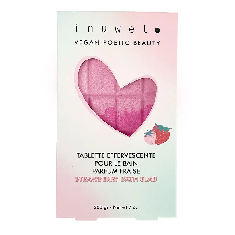 Tableta efervescenta pentru baie, cu parfum de capsuni, 200g, Inuwet — preț și oferte