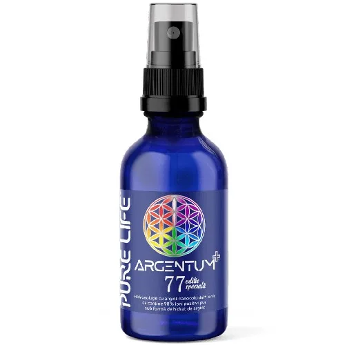 Argentum+ 77ppm,  pluverizator 60ml, Pure Life — preț și oferte