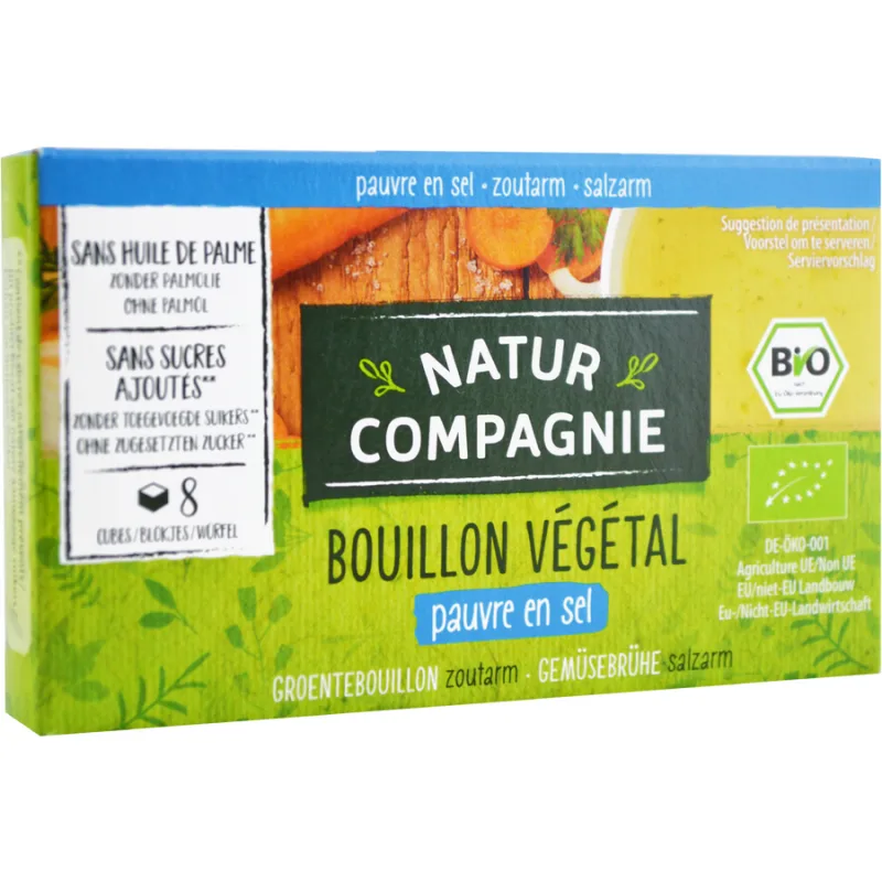 Cub de Supa cu Legume cu Continut Redus de Sare Ecologic/Bio 8buc - 68g NATUR COMPAGNIE — preț și oferte