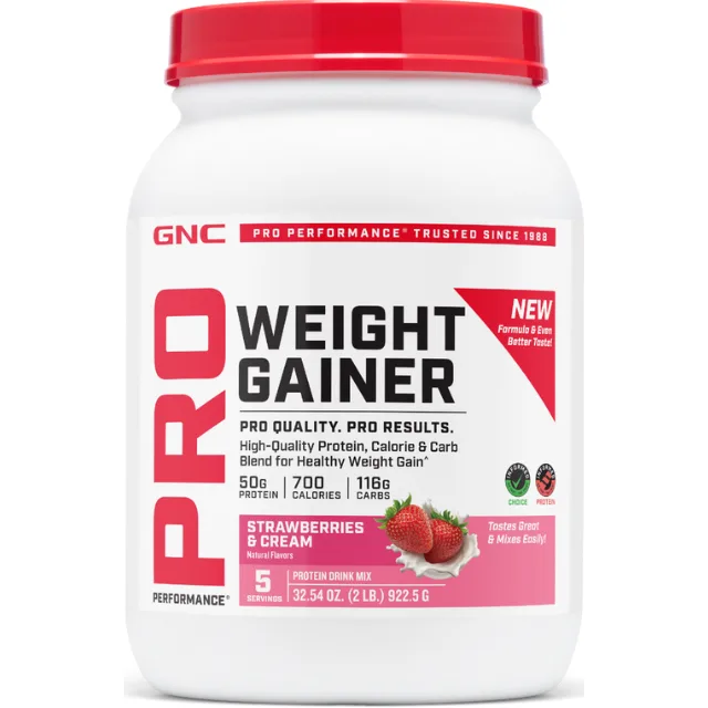 Formula Proteica pentru Crestere in Greutate cu Aroma de Capsuni Testata Antidoping 922.5g GNC — preț și oferte