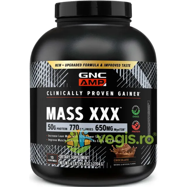 Gainer Proteic cu Aroma de Ciocolata 2704g GNC — preț și oferte
