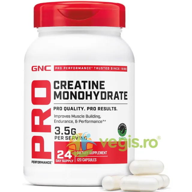 Creatina Monohidrata 3500mg 120cps GNC — preț și oferte