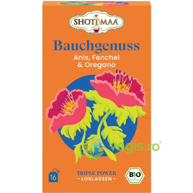 Ceai cu Anason, Fenicul si Oregano Move On Tummy in Love Ecologic/Bio 16dz Shotimaa — preț și oferte