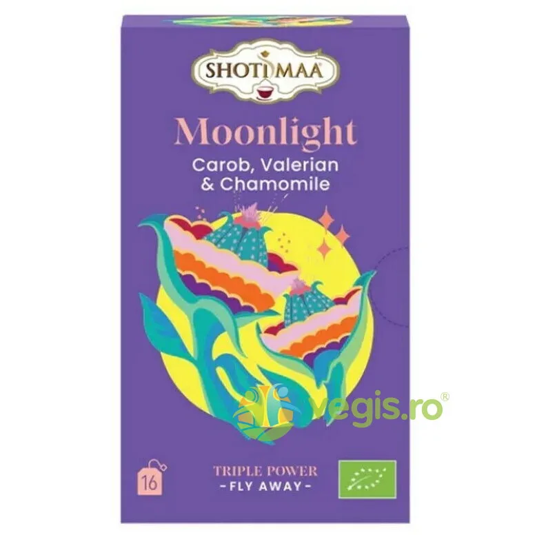 Ceai cu Valeriana, Carob si Musetel Fly Away-Moonlight Ecologic/Bio 16dz Shotimaa — preț și oferte