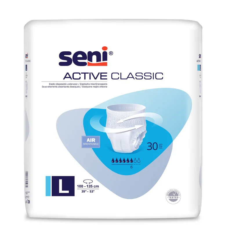 Chilot elastic absorbant SENI ACTIVE CLASSIC, Large, TZMO | 30 buc TZMO SA — preț și oferte