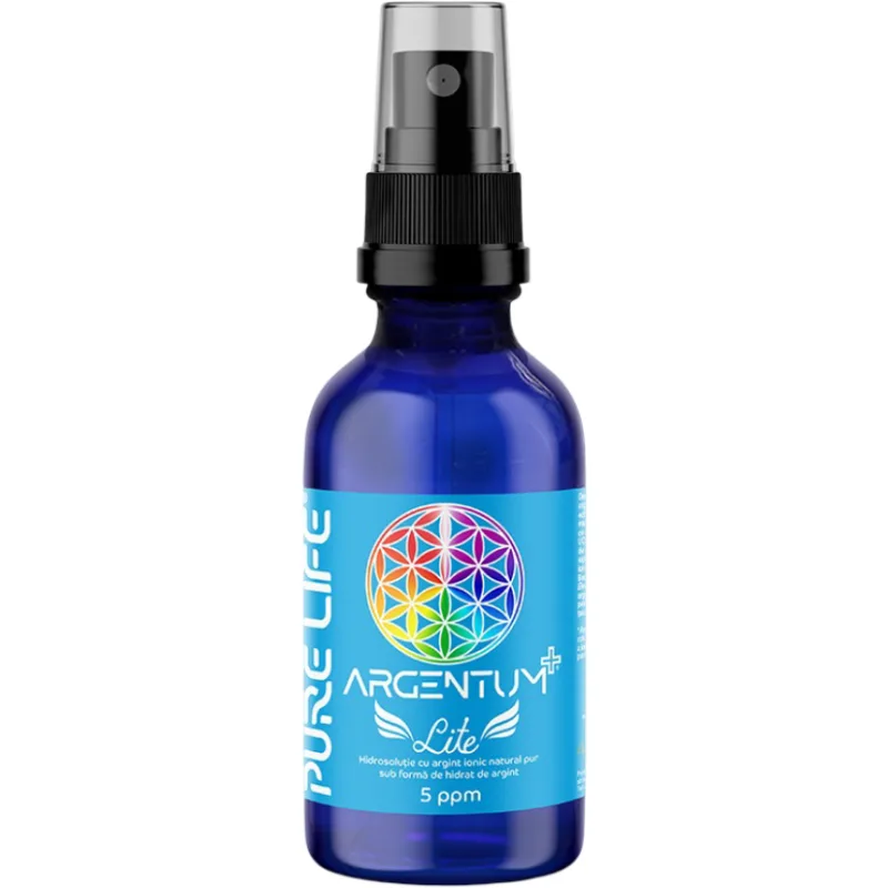Argentum LITE 5ppm cu Pulverizator 60ml PURE LIFE — preț și oferte