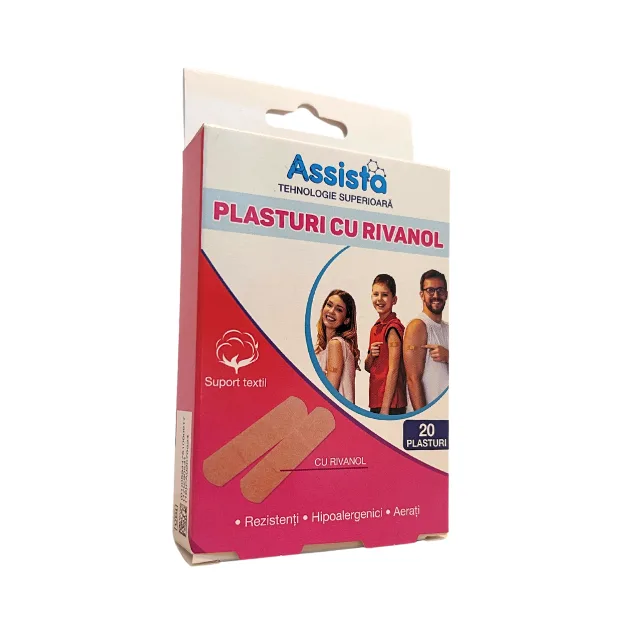 Plasturi cu Rivanol 19mm*72mm, 20 bucati, Assista — preț și oferte