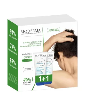Pachet Sampon tratament Anti-Matreata Node DS+, 2x125 ml, Bioderma