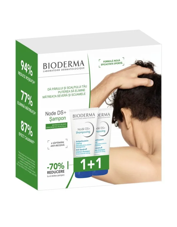 Pachet Sampon tratament Anti-Matreata Node DS+, 2x125 ml, Bioderma — preț și oferte
