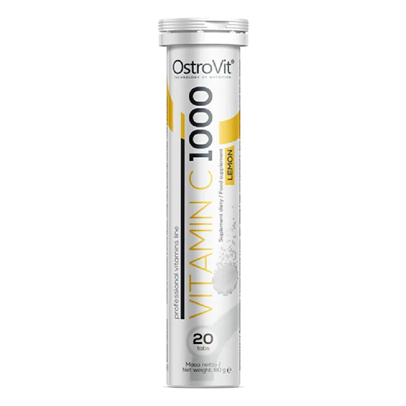 Vitamina C cu aroma de lamaie, 1000 mg, 20 tablete efervescente, OstroVit — preț și oferte
