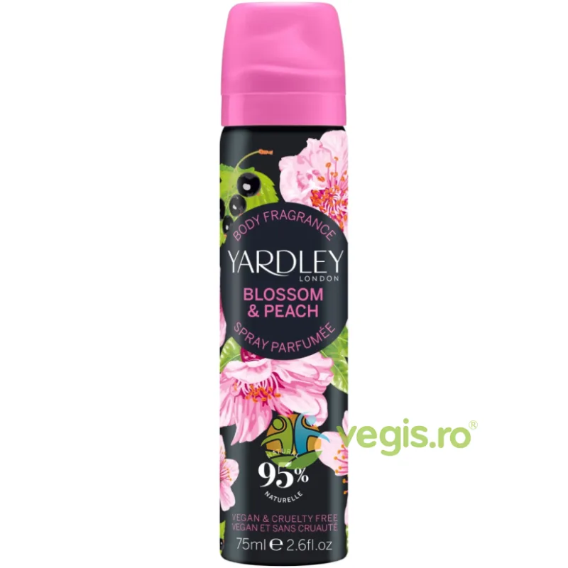 Spray de Corp cu Note de Flori de Cires si Piersica Blossom&Peach 75ml YARDLEY LONDON — preț și oferte
