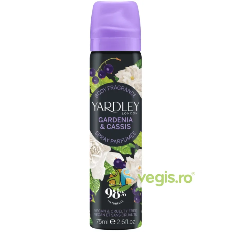 Spray de Corp cu Note de Gardenie si Coacaze Negre Gardenia&Cassis 75ml YARDLEY LONDON — preț și oferte