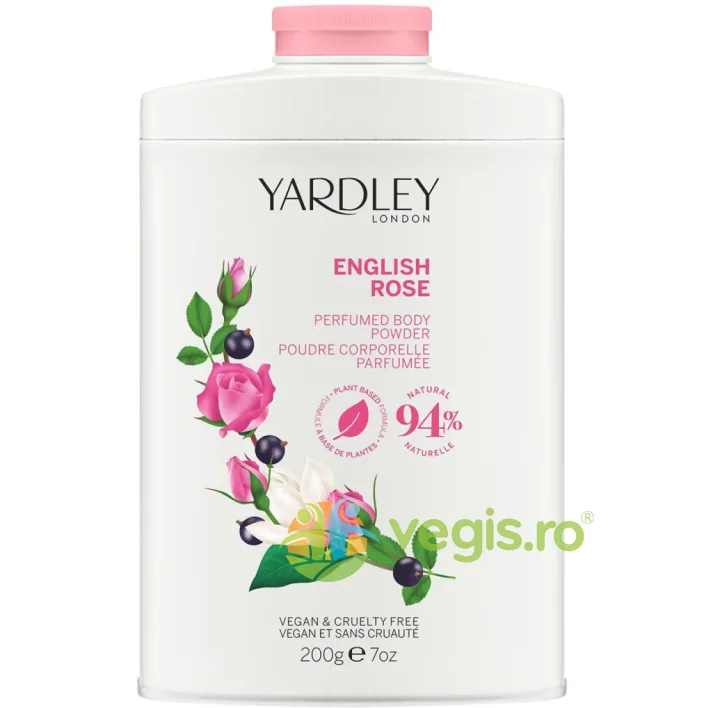 Pudra de Corp cu Parfum de Trandafir Englezesc English Rose 200g YARDLEY LONDON — preț și oferte