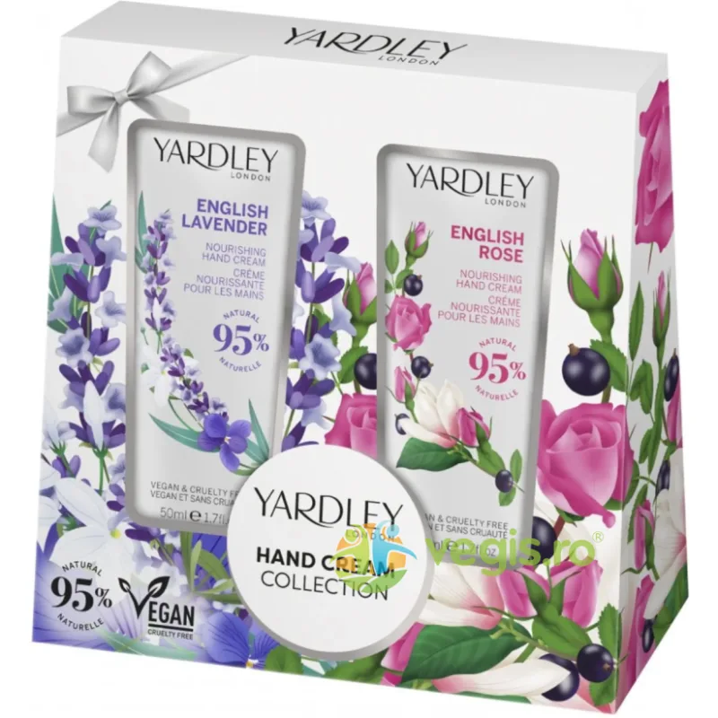 Set Duo Crema de Maini English Lavender 50ml + Crema de Maini English Rose 50ml YARDLEY LONDON — preț și oferte