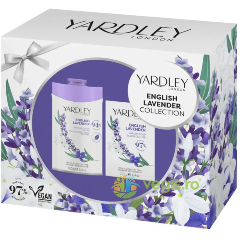 Set Duo English Lavender Collection Pudra de Corp 100g + Sapun cu Parfum de Lavanda Englezeasca 120g YARDLEY LONDON — preț și oferte