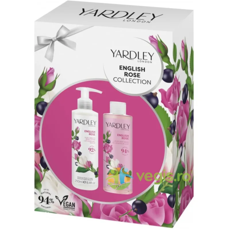 Set Duo Gel de Dus 250ml + Lotiune de Corp cu Parfum de Trandafir Englezesc English Rose Collection 250ml YARDLEY LONDON — preț și oferte