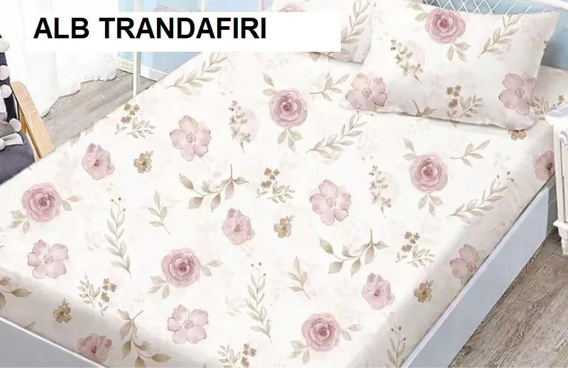 Husa de pat Finet + 2 fete de perna alb trandafiri 200x160 cm, Ralex | 1 buc RALEX INFINITY — preț și oferte
