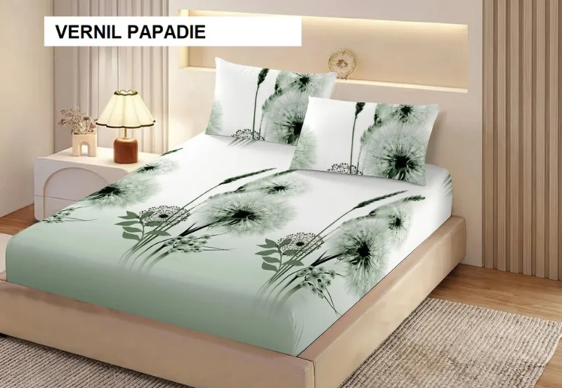 Husa de pat Finet + 2 fete de perna vernil papadie 200x160 cm, Ralex | 1 buc RALEX INFINITY — preț și oferte