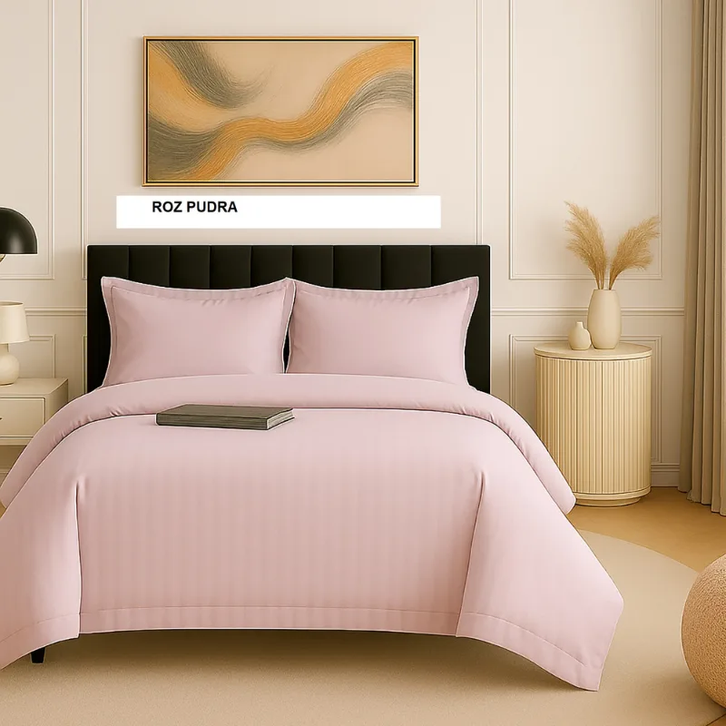 Lenjerie de pat DAMASC roz pudra 230x260 cm, Ralex | 1 buc RALEX INFINITY — preț și oferte