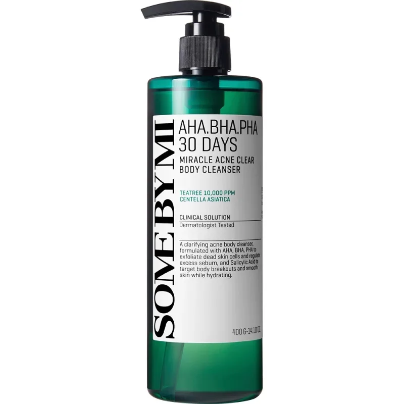 Gel de curatare pentru corp anti-acnee cu AHA BHA PHA 30 Days Miracle Acne Clear Body Cleanser, 400 g, Some By Mi — preț și oferte
