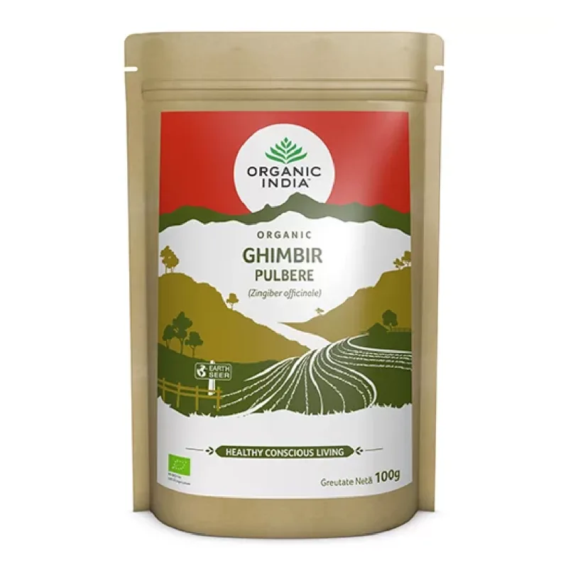 Ghimbir Pulbere Bio, 100 g, Organic India — preț și oferte