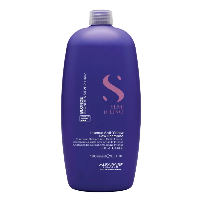 Sampon pentru neutralizarea tonurilor de galben Semi di Lino Blonde Anti-Yello, 1000ml, Alfaparf — preț și oferte