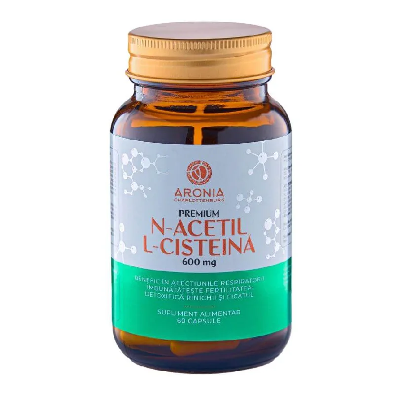 Premium N-Acetil L-Cisteină, 60 capsule, Aronia Charlottenburg — preț și oferte