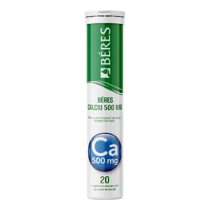 Calciu, 500 mg, 20 comprimate efervescente, Beres BERES PHARMACEUTICALS — preț și oferte