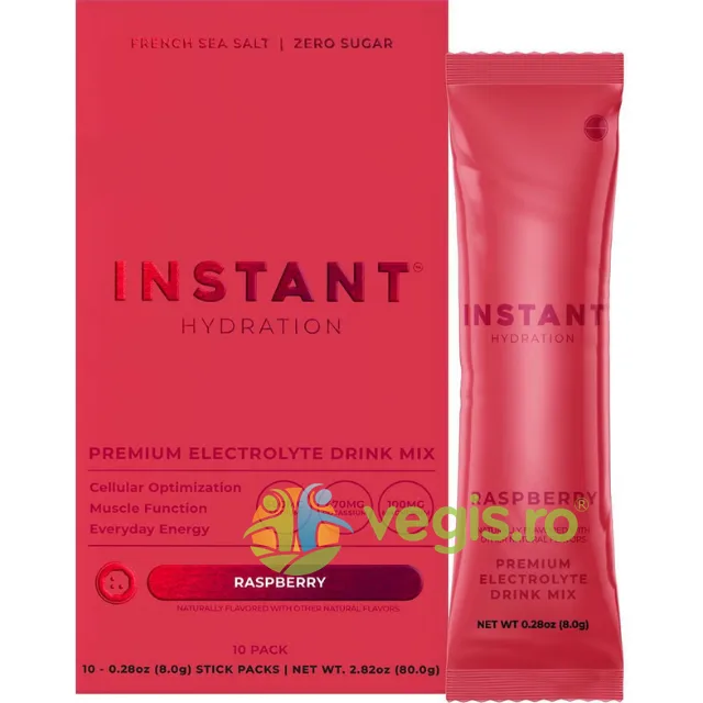 Electroliti cu Aroma de Zmeura 8g INSTANT HYDRATION — preț și oferte