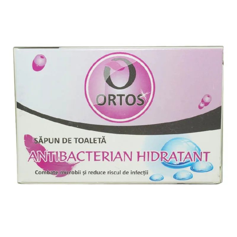 Sapun de toaleta antibacterian hidratant, 100g, Ortos — preț și oferte