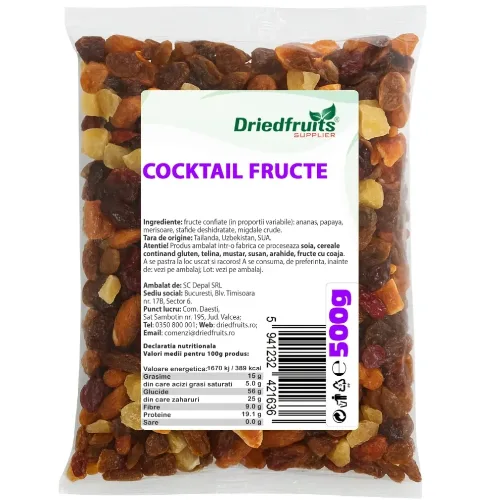 Cocktail Fructe 500gr Driedfruits — preț și oferte
