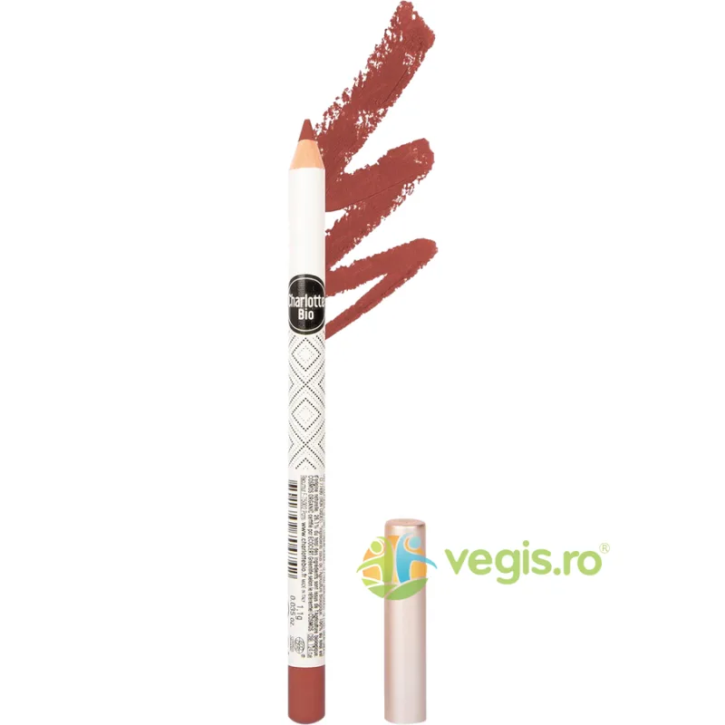 Creion Bio Contur Buze Rosu Mac cu Efect de Lunga Durata cu Jojoba si Ceara Vegetala 1.1g CHARLOTTE BIO — preț și oferte