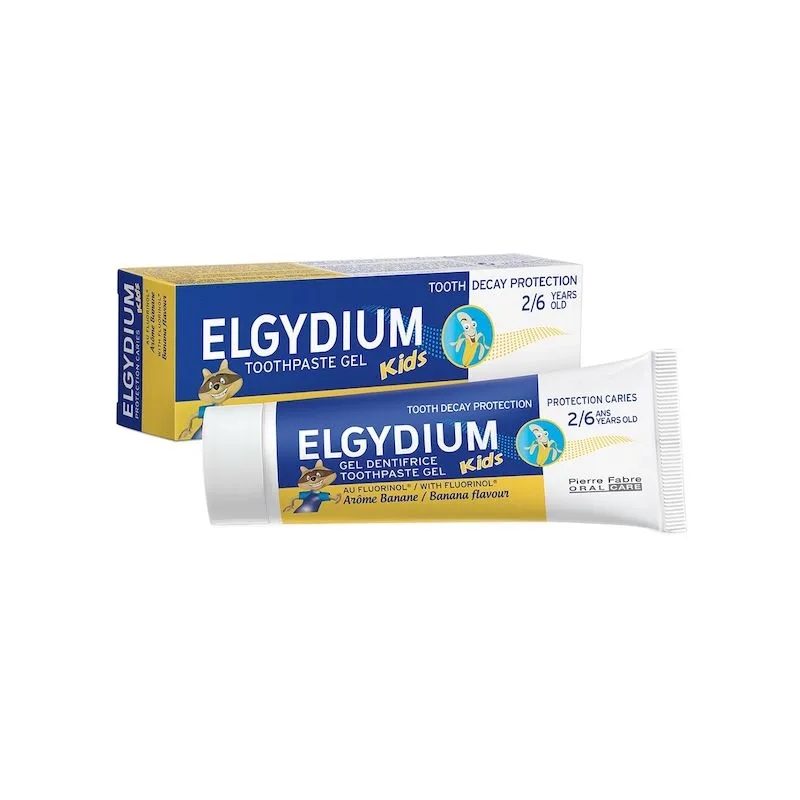 Elgydium Kids Pasta de dinti cu aroma de banane 2-6 ani | 50 ml — preț și oferte