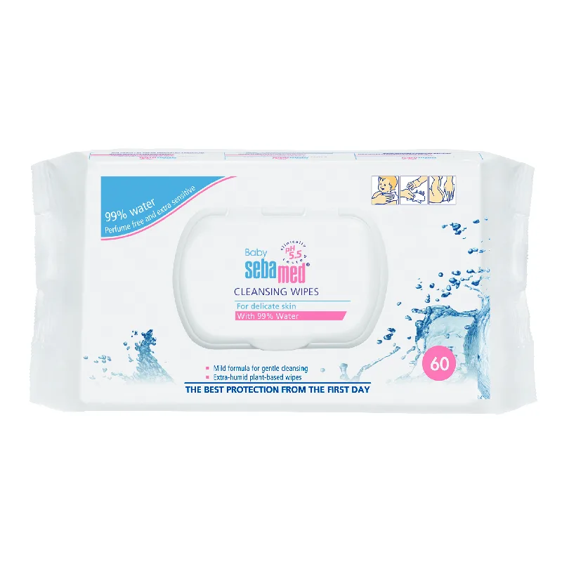 Servetele umede cu 99% apa pentru copii, 60 bucati, Sebamed — preț și oferte