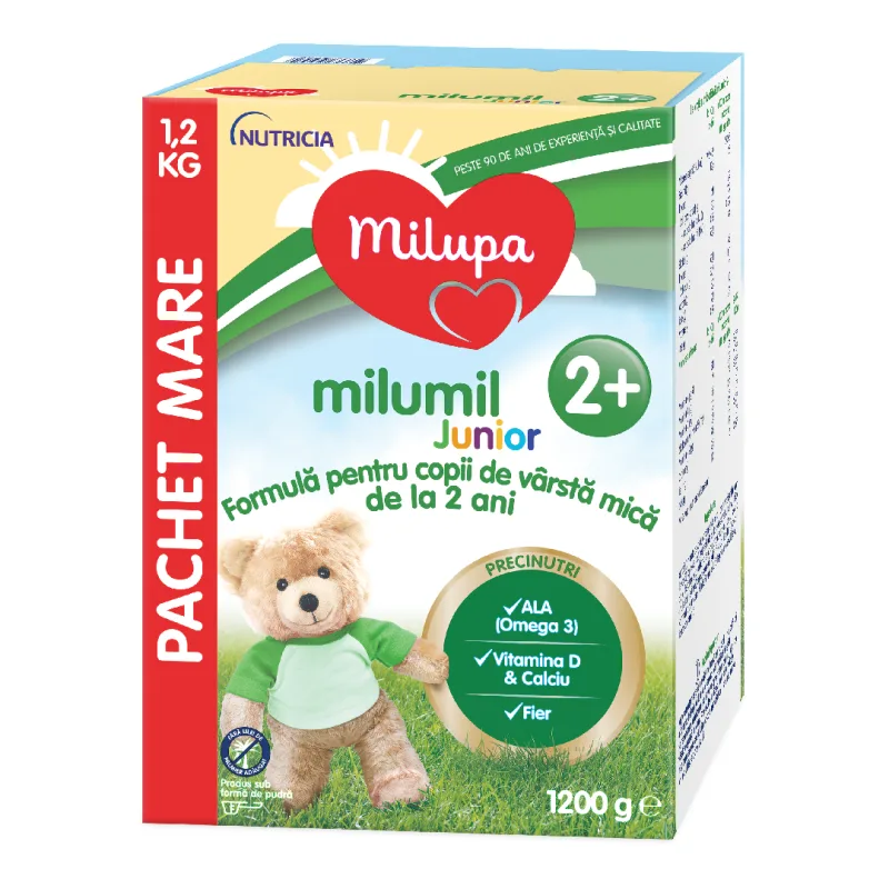 Formula de lapte Milumil Junior, +2 ani, 1200 g, Milupa — preț și oferte