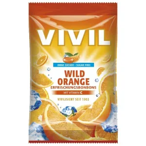 Bomboane cu portocale amara + Vitamina C, fara zahar, 60g, Vivil
