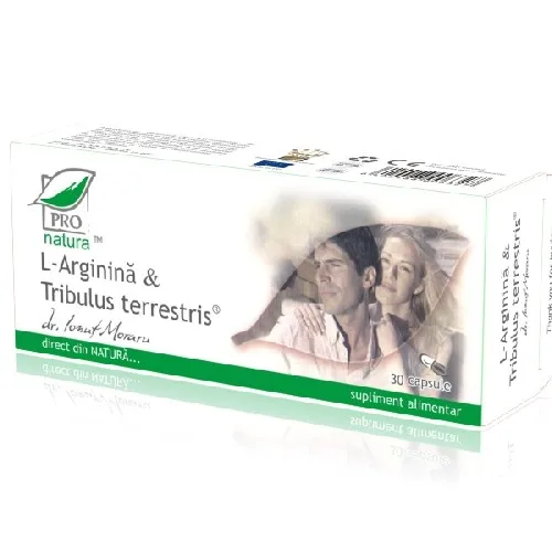 L-Arginina + Tribulus 30cps Pro Natura — preț și oferte