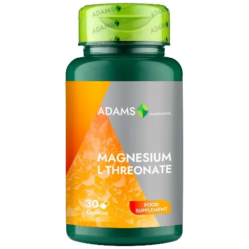 Magnesium L-Threonate, 30cps, Adams Supplements ADAMS VISION — preț și oferte