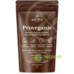Proveganis Proteina Vegetala cu Aroma de Ciocolata Pudra 500g