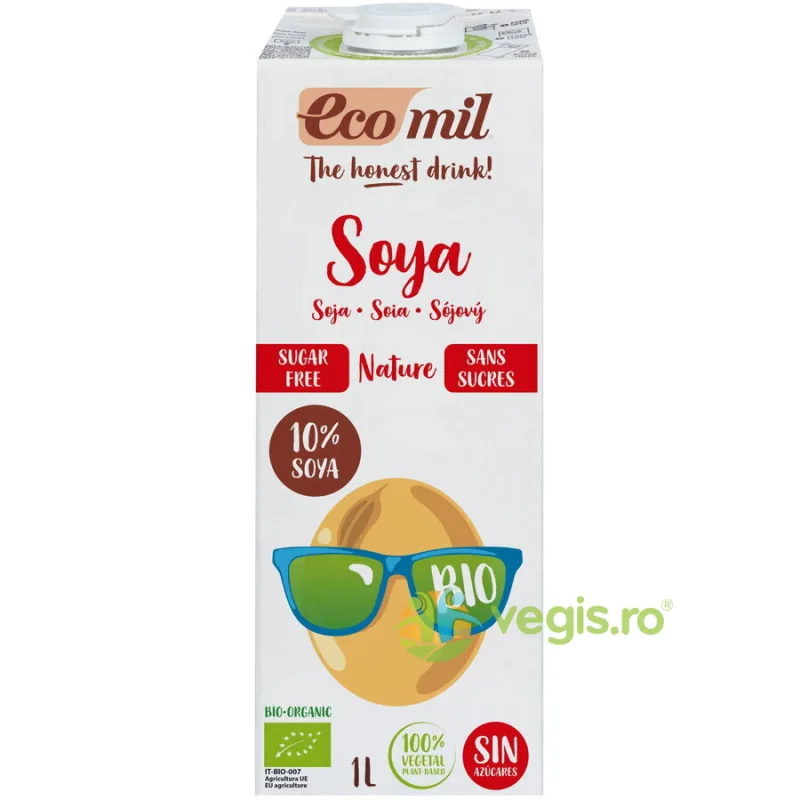 Bautura din Soia Natur fara Zahar Adaugat Ecologica/Bio 1L EcoMil — preț și oferte