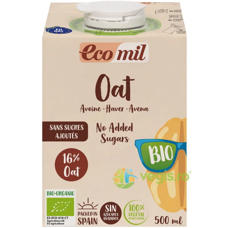 Bautura de Ovaz fara Zahar Adaugat Ecologica/Bio 500ml EcoMil — preț și oferte