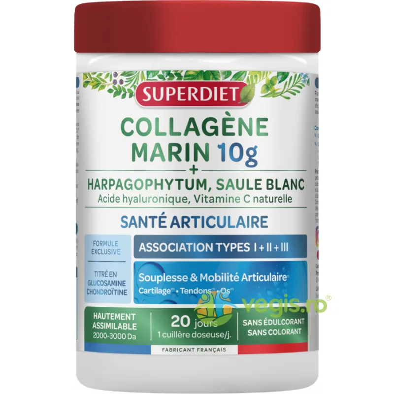 Colagen Marin Pudra Formula Completa pentru Articulatii cu Acid Hialuronic si Vitamina C 220g LABORATOIRES&nbsp;SUPERDIET — preț și oferte