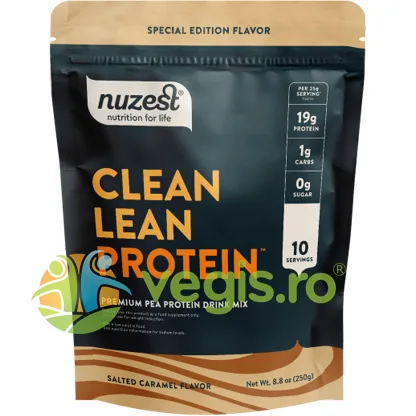 Proteina Vegetala cu Aroma de Caramel Sarat Clean Lean Protein 250g NUZEST — preț și oferte