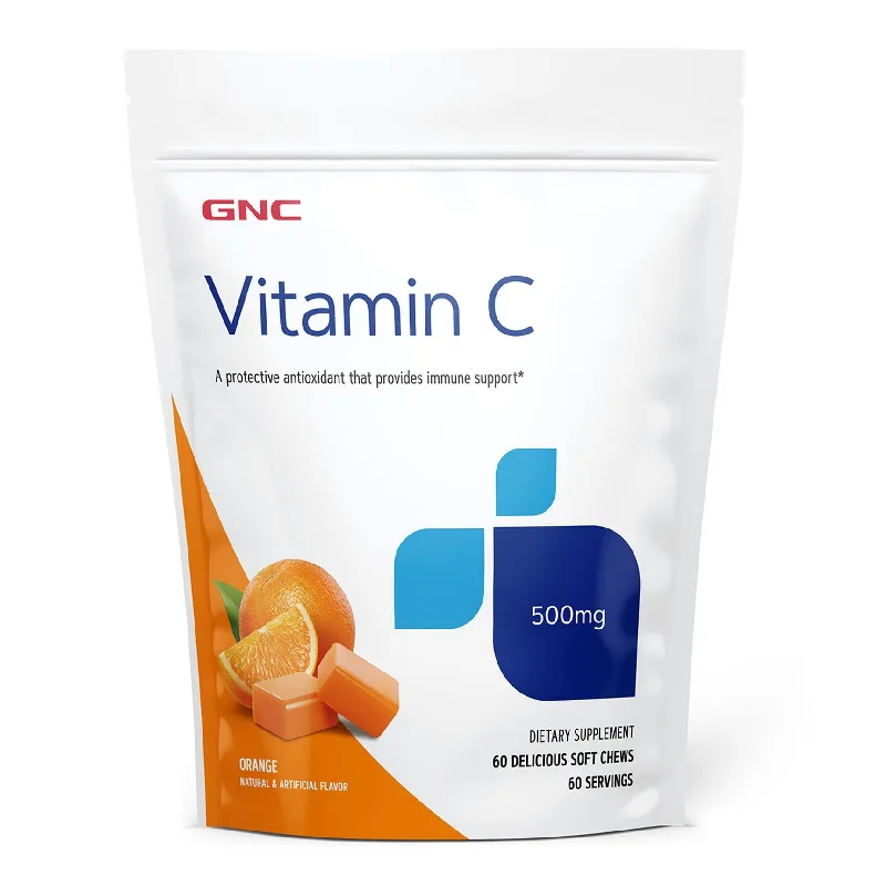 Vitamina C 500 mg Masticabila, 60 caramele, GNC — preț și oferte